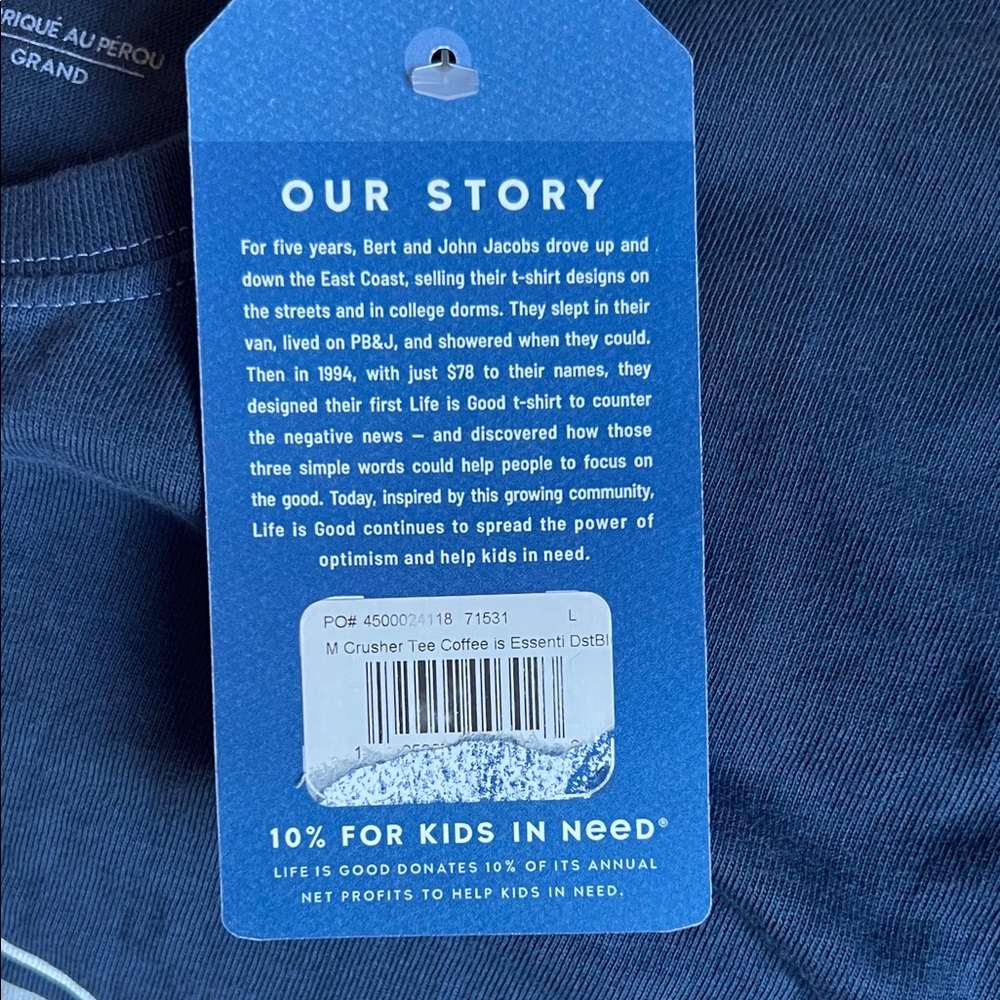 Life Is Good Dark Blue Coffee Graphic Tee - Picture 4 of 4